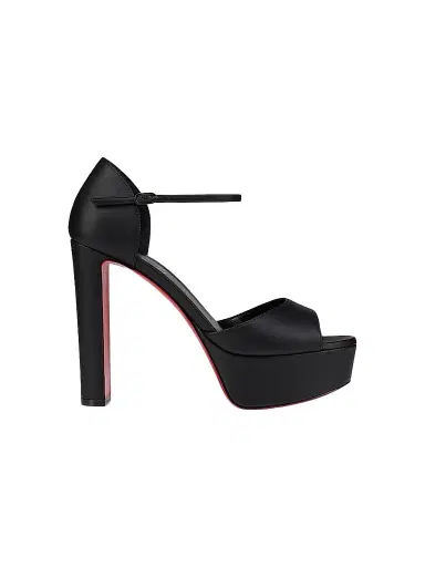 Christian Louboutin Women's Sandaloo 130MM Heels - Black | Thumbnail 1 Christian Louboutin Women's Sandaloo 130MM Heels - Black | Thumbnail 1