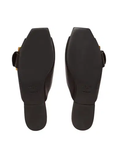 Balmain Women's Anthe Buckle-Accented Leather Sandals - Noir | Thumbnail 5 Balmain Women's Anthe Buckle-Accented Leather Sandals - Noir | Thumbnail 5