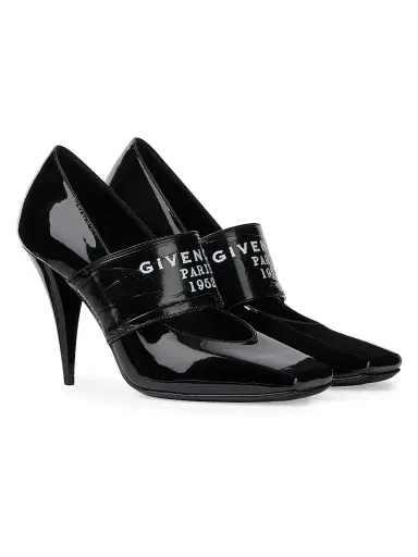 Givenchy Women's Sliced Square Tape Pumps in Patent Leather | Thumbnail 2 Givenchy Women's Sliced Square Tape Pumps in Patent Leather | Thumbnail 2