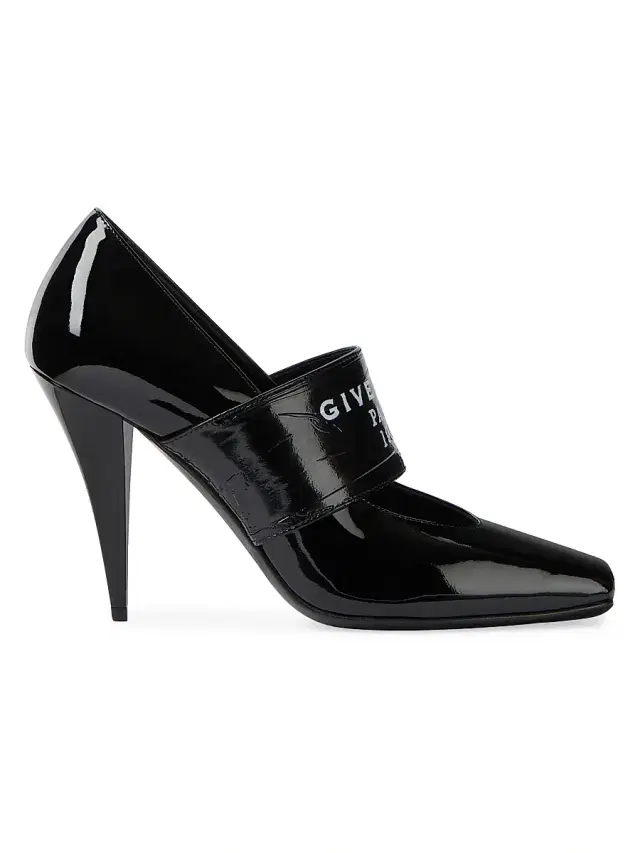 Women's Sliced Square Tape Pumps in Patent Leather Women's Sliced Square Tape Pumps in Patent Leather