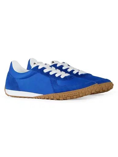 Givenchy Men's Glide Sneakers in Nylon and Suede - Electric Blue | Thumbnail 2 Givenchy Men's Glide Sneakers in Nylon and Suede - Electric Blue | Thumbnail 2