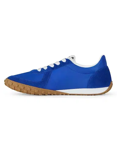 Givenchy Men's Glide Sneakers in Nylon and Suede - Electric Blue | Thumbnail 3 Givenchy Men's Glide Sneakers in Nylon and Suede - Electric Blue | Thumbnail 3