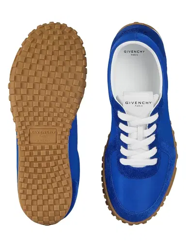 Givenchy Men's Glide Sneakers in Nylon and Suede - Electric Blue | Thumbnail 5 Givenchy Men's Glide Sneakers in Nylon and Suede - Electric Blue | Thumbnail 5