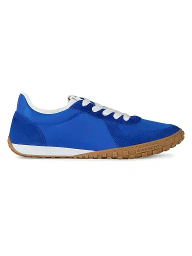 Givenchy Men's Glide Sneakers in Nylon and Suede - Electric Blue | Thumbnail 1 Givenchy Men's Glide Sneakers in Nylon and Suede - Electric Blue | Thumbnail 1