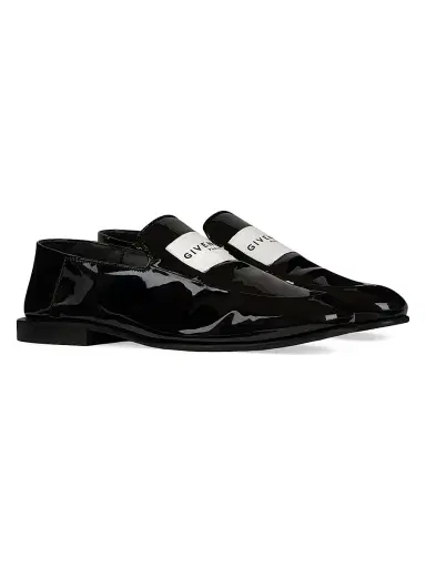 Givenchy Women's Label Loafers in Patent Leather - Black | Thumbnail 2 Givenchy Women's Label Loafers in Patent Leather - Black | Thumbnail 2