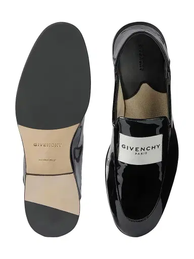 Givenchy Women's Label Loafers in Patent Leather - Black | Thumbnail 5 Givenchy Women's Label Loafers in Patent Leather - Black | Thumbnail 5