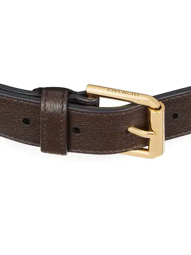 Givenchy Women's Voyou Long Belt in Shiny Leather - Chocolate | Thumbnail 4 Givenchy Women's Voyou Long Belt in Shiny Leather - Chocolate | Thumbnail 4