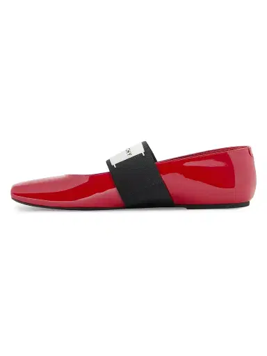 Givenchy Women's Sliced Square Ballerinas in Patent Leather - Deep Red | Thumbnail 3 Givenchy Women's Sliced Square Ballerinas in Patent Leather - Deep Red | Thumbnail 3