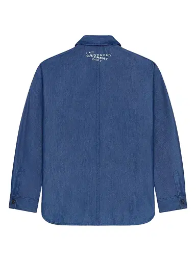 Givenchy Men's Couture Seam Overshirt Denim with Stamp - Indigo Blue - Size XXL | Thumbnail 2 Givenchy Men's Couture Seam Overshirt Denim with Stamp - Indigo Blue - Size XXL | Thumbnail 2