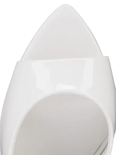 Christian Louboutin Women's Miss Z 100MM Patent Leather Mule Sandals - Bianco | Thumbnail 4 Christian Louboutin Women's Miss Z 100MM Patent Leather Mule Sandals - Bianco | Thumbnail 4