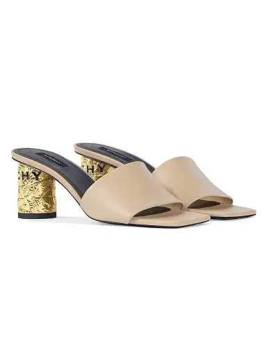 Givenchy Women's Tape Heeled Mules in Leather - Beige - Size 11 | Thumbnail 2 Givenchy Women's Tape Heeled Mules in Leather - Beige - Size 11 | Thumbnail 2