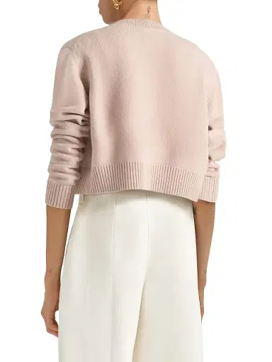 Givenchy Women's Cropped Cardigan in Wool and Cashmere - Powder | Thumbnail 3 Givenchy Women's Cropped Cardigan in Wool and Cashmere - Powder | Thumbnail 3
