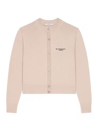 Givenchy Women's Cropped Cardigan in Wool and Cashmere - Powder | Thumbnail 1 Givenchy Women's Cropped Cardigan in Wool and Cashmere - Powder | Thumbnail 1