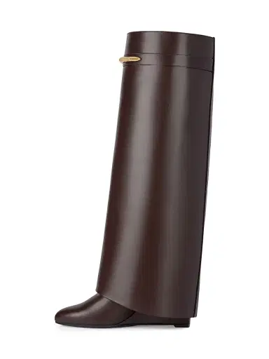 Givenchy Women's Shark Boots in Leather - Ebony Brown | Thumbnail 3 Givenchy Women's Shark Boots in Leather - Ebony Brown | Thumbnail 3