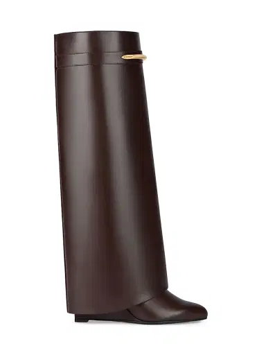 Givenchy Women's Shark Boots in Leather - Ebony Brown | Thumbnail 1 Givenchy Women's Shark Boots in Leather - Ebony Brown | Thumbnail 1