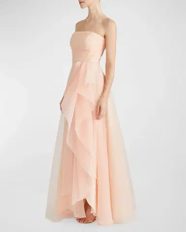 Theia Teresa Draped Strapless Gown | Thumbnail 2 Theia Teresa Draped Strapless Gown | Thumbnail 2