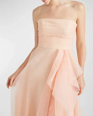 Theia Teresa Draped Strapless Gown | Thumbnail 4 Theia Teresa Draped Strapless Gown | Thumbnail 4