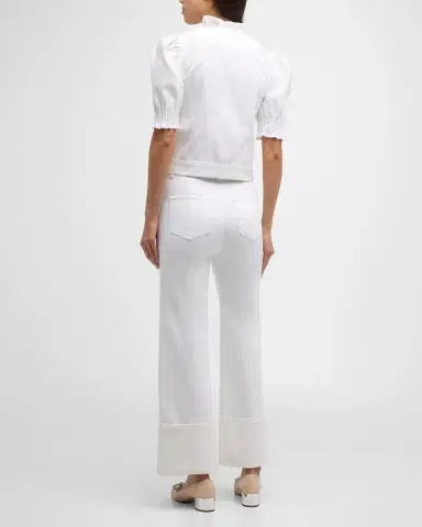 Cinq a Sept Anabella Short-Sleeve Zip-Front Jacket | Thumbnail 6 Cinq a Sept Anabella Short-Sleeve Zip-Front Jacket | Thumbnail 6