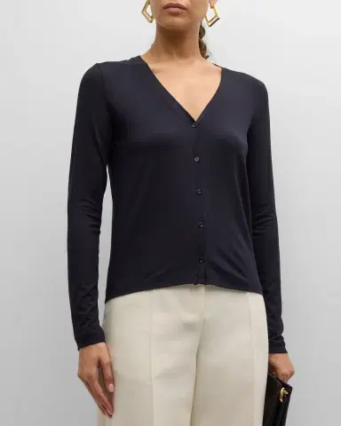 Majestic Filatures Soft Touch Button-Front Cardigan | Thumbnail 2 Majestic Filatures Soft Touch Button-Front Cardigan | Thumbnail 2