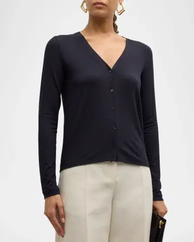 Majestic Filatures Soft Touch Button-Front Cardigan | Thumbnail 4 Majestic Filatures Soft Touch Button-Front Cardigan | Thumbnail 4