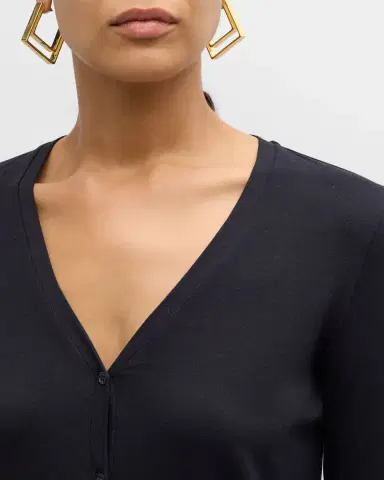 Majestic Filatures Soft Touch Button-Front Cardigan | Thumbnail 5 Majestic Filatures Soft Touch Button-Front Cardigan | Thumbnail 5