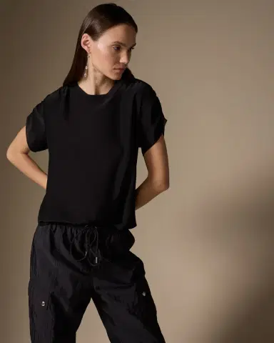 Cinq à Sept Lorainne Short Ruched-Sleeve Silk Top | Thumbnail 4 Cinq à Sept Lorainne Short Ruched-Sleeve Silk Top | Thumbnail 4