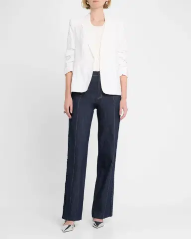 Cinq a Sept Tumbled Woven Khloe Blazer | Thumbnail 2 Cinq a Sept Tumbled Woven Khloe Blazer | Thumbnail 2