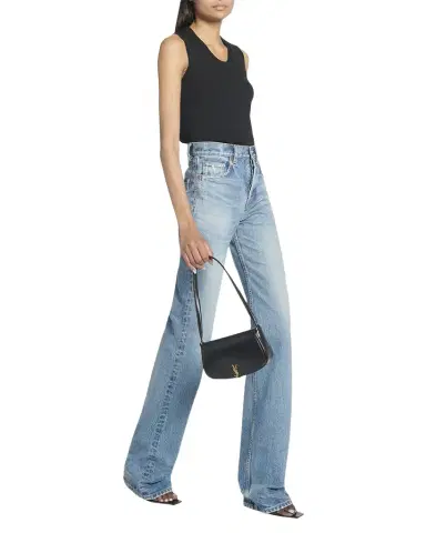 Saint Laurent Voltaire Mini YSL Flap Leather Shoulder Bag | Thumbnail 1 Saint Laurent Voltaire Mini YSL Flap Leather Shoulder Bag | Thumbnail 1