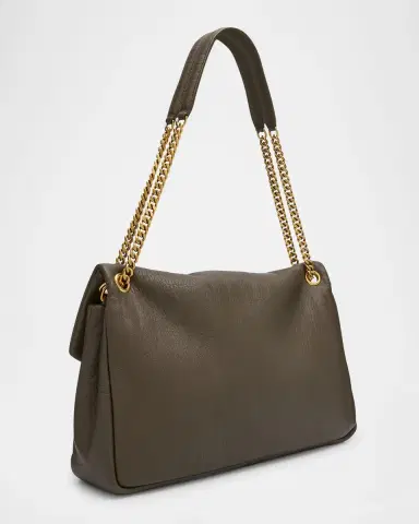 Saint Laurent Calypso Large YSL Shoulder Bag in Leather | Thumbnail 6 Saint Laurent Calypso Large YSL Shoulder Bag in Leather | Thumbnail 6