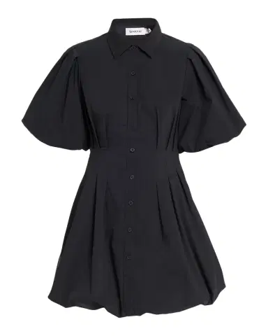 SIMKHAI Cleo Polin Balloon-Sleeve Pleated Mini Dress | Thumbnail 1 SIMKHAI Cleo Polin Balloon-Sleeve Pleated Mini Dress | Thumbnail 1