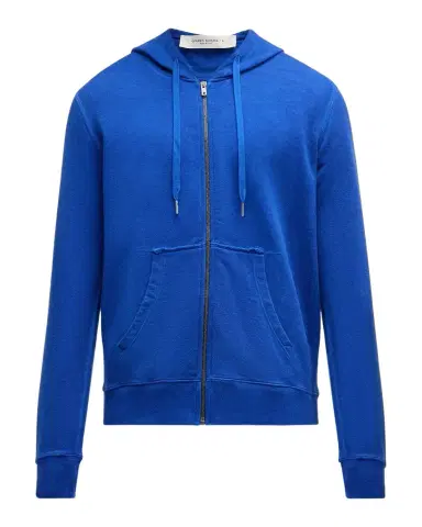 Golden Goose Men's Journey Logo Zip Hoodie | Thumbnail 1 Golden Goose Men's Journey Logo Zip Hoodie | Thumbnail 1