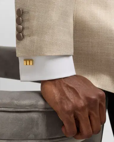 Jan Leslie Men 's 18K Gold Vermeil Bullion Bar Cufflinks | Thumbnail 2 Jan Leslie Men 's 18K Gold Vermeil Bullion Bar Cufflinks | Thumbnail 2