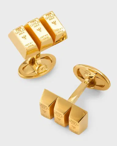 Jan Leslie Men 's 18K Gold Vermeil Bullion Bar Cufflinks | Thumbnail 3 Jan Leslie Men 's 18K Gold Vermeil Bullion Bar Cufflinks | Thumbnail 3