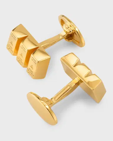 Jan Leslie Men 's 18K Gold Vermeil Bullion Bar Cufflinks | Thumbnail 4 Jan Leslie Men 's 18K Gold Vermeil Bullion Bar Cufflinks | Thumbnail 4
