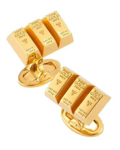 Jan Leslie Men 's 18K Gold Vermeil Bullion Bar Cufflinks | Thumbnail 1 Jan Leslie Men 's 18K Gold Vermeil Bullion Bar Cufflinks | Thumbnail 1