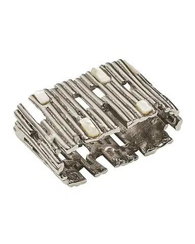 Kim Seybert Silver Matrix Napkin Ring | Thumbnail 1 Kim Seybert Silver Matrix Napkin Ring | Thumbnail 1