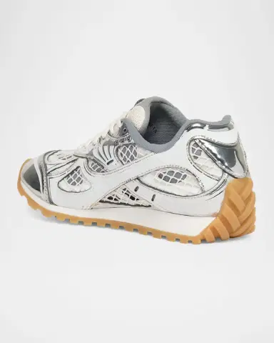 Bottega Veneta Men's Orbit Technical Fishnet Sneakers | Thumbnail 3 Bottega Veneta Men's Orbit Technical Fishnet Sneakers | Thumbnail 3