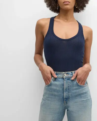 A.L.C. Iris Striped Scoop-Neck Tank Top | Thumbnail 7 A.L.C. Iris Striped Scoop-Neck Tank Top | Thumbnail 7