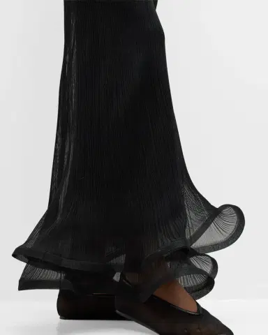 SIMKHAI Kelso Ruffled Plisse Maxi Skirt | Thumbnail 5 SIMKHAI Kelso Ruffled Plisse Maxi Skirt | Thumbnail 5