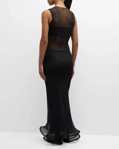 SIMKHAI Kelso Ruffled Plisse Maxi Skirt | Thumbnail 6 SIMKHAI Kelso Ruffled Plisse Maxi Skirt | Thumbnail 6