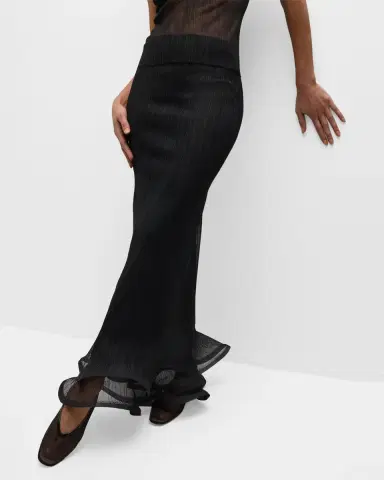 SIMKHAI Kelso Ruffled Plisse Maxi Skirt | Thumbnail 7 SIMKHAI Kelso Ruffled Plisse Maxi Skirt | Thumbnail 7