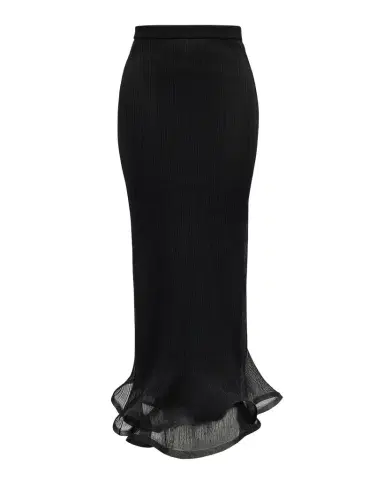 SIMKHAI Kelso Ruffled Plisse Maxi Skirt | Thumbnail 1 SIMKHAI Kelso Ruffled Plisse Maxi Skirt | Thumbnail 1