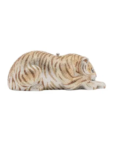 Judith Leiber Couture Wildcat Golden Cub Crystal Clutch Bag | Thumbnail 1 Judith Leiber Couture Wildcat Golden Cub Crystal Clutch Bag | Thumbnail 1
