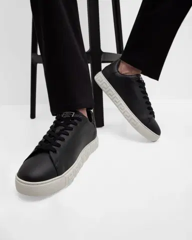 Versace Men's Greca Low-Top Sneakers | Thumbnail 2 Versace Men's Greca Low-Top Sneakers | Thumbnail 2