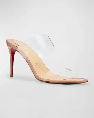 Christian Louboutin 85mm Just Nothing Clear Slide Sandals | Thumbnail 2 Christian Louboutin 85mm Just Nothing Clear Slide Sandals | Thumbnail 2