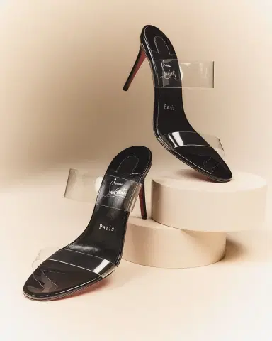 Christian Louboutin 85mm Just Nothing Clear Slide Sandals | Thumbnail 5 Christian Louboutin 85mm Just Nothing Clear Slide Sandals | Thumbnail 5
