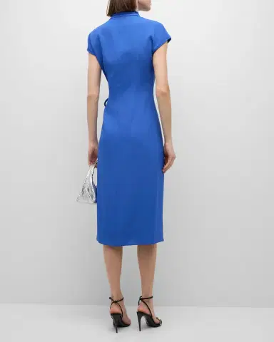 Giorgio Armani Wrap Midi Dress with Tie Detail | Thumbnail 6 Giorgio Armani Wrap Midi Dress with Tie Detail | Thumbnail 6