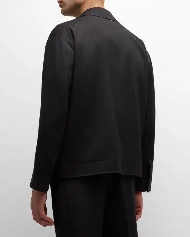 Golden Goose Men's Luther Gabardine Coach Jacket | Thumbnail 3 Golden Goose Men's Luther Gabardine Coach Jacket | Thumbnail 3