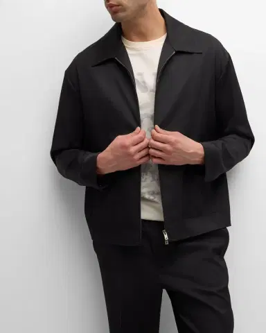Golden Goose Men's Luther Gabardine Coach Jacket | Thumbnail 5 Golden Goose Men's Luther Gabardine Coach Jacket | Thumbnail 5