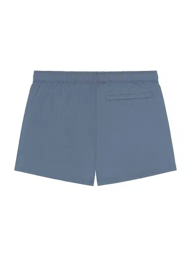 Givenchy Men's Swim Shorts with Paris Embroidery - Military Blue | Thumbnail 2 Givenchy Men's Swim Shorts with Paris Embroidery - Military Blue | Thumbnail 2